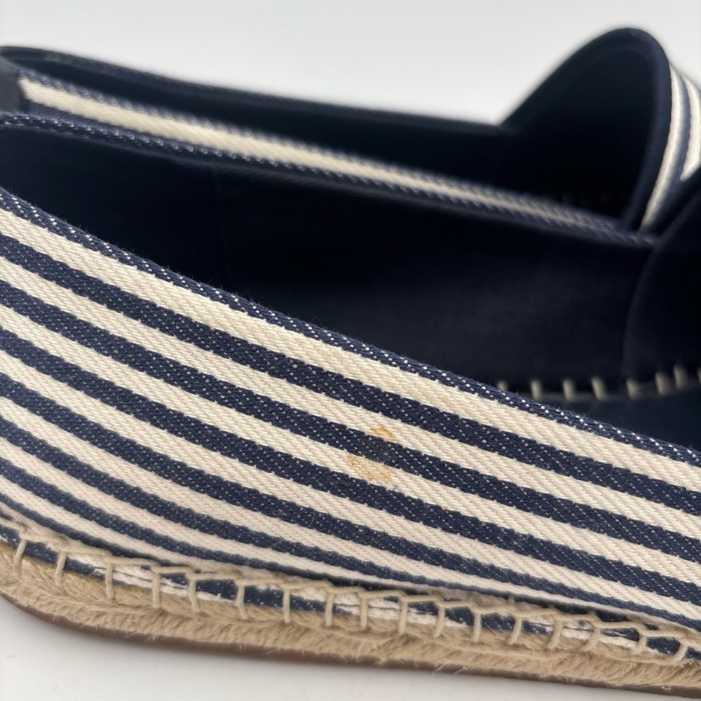 Kate Spade Navy and White‎ Striped Espadrilles with Red Crab Detail - Picture 7 of 10
